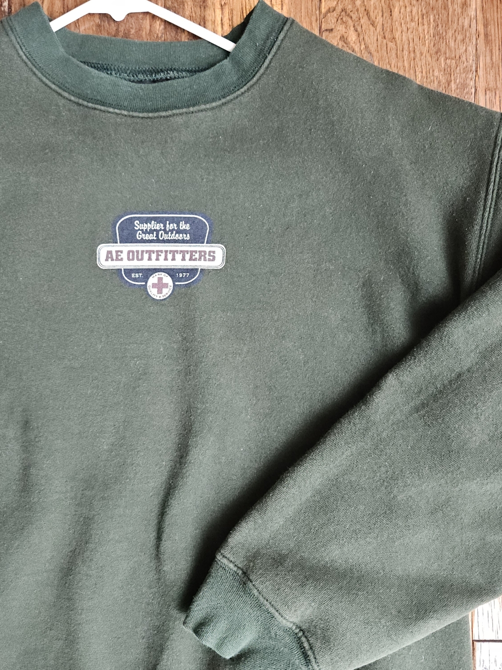 Vintage 90s American Eagle Outfitters Forest Green Crewneck Sweatshirt